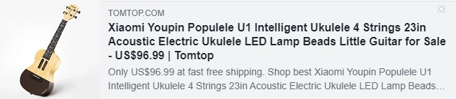Xiaomi Youpin Populele U1 Intelligent Ukulele 4 Strings 23in Acoustic Electric Ukulele LED Lamp Beads Little Guitar Price: $96.99 Delivered by Duty Free Shipping Xiaomi Youpin Populele U1 Intelligent Ukulele 4 Strings 23in Acoustic Electric Ukulele LED Lamp Beads Little Guitar Price: $96.99 Delivered by Duty Free Shipping