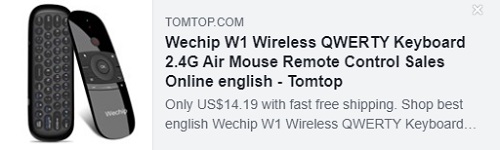 Wechip W1 Wireless QWERTY Keyboard 2.4G Air Mouse Remote Control Price: $12.99 Wechip W1 Wireless QWERTY Keyboard 2.4G Air Mouse Remote Control Price: $12.99